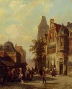 European city landscape, street landsacpe, construction, frontstore, building and architecture. 276 unknow artist